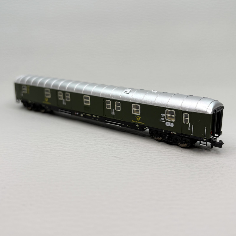 Wagon postal type Post 4mg-bI/26 vert Deutsche Bundespost DBP, Ep. III - MINITRIX 18660 - N 1/160