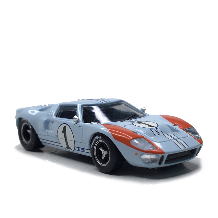Ford GT40, No1, 24H le Mans, 1966, Ken Miles, Denny Hulme, 2nd place - BREKINA 18554 - HO 1/87