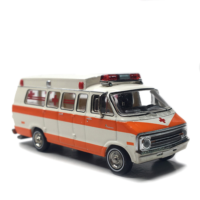 Dodge B 200, Ambulance, 1975 - BREKINA 18300 - HO 1/87