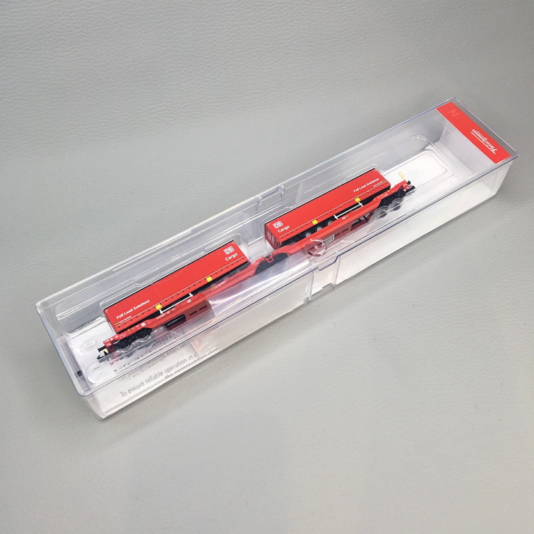 Wagon articulé double poche Sdggmrs 738 T3000e semi-remorques DB Cargo DB AG, Ep. VI - FLEISCHMANN 6660103 - N 1/160