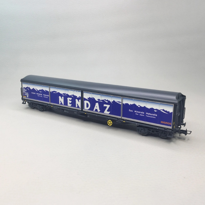 Wagon à parois coulissantes 4 essieux type Habils NENDAZ CFF SBB, Ep. V - RIVAROSSI HR6720 - HO 1/87
