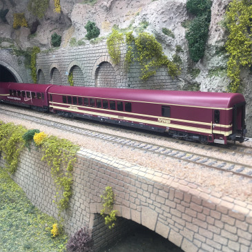 Coffret 2 voitures Euro-Express WGmh 804/854 Partywagen WRmh 132 restaurant DB AG, Ep. VI - RIVAROSSI HR4350 - HO 1/87