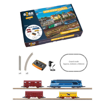 Coffret de départ Bleue BB67400 SNCF wagons G4 ovale Rokuhan Zmaster - AZAR MODELS AZP3 - Z 1/220