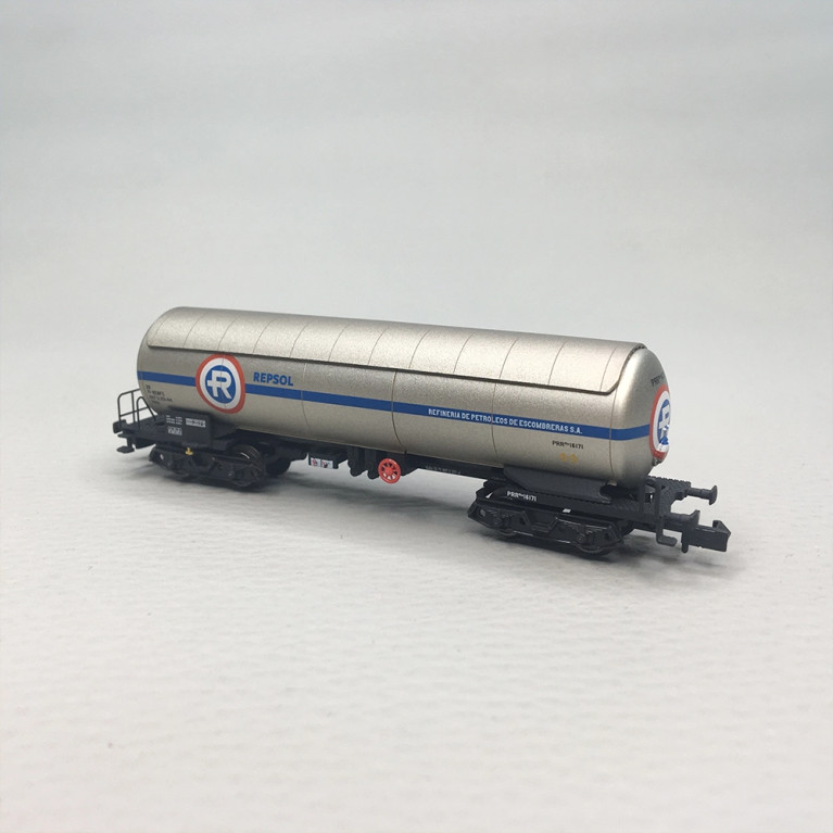 Wagon-citerne pétrole brut PRR Repesa-Repsol blanc orange RENFE, Ep. III-IV - ARNOLD HN6723 - N 1/160