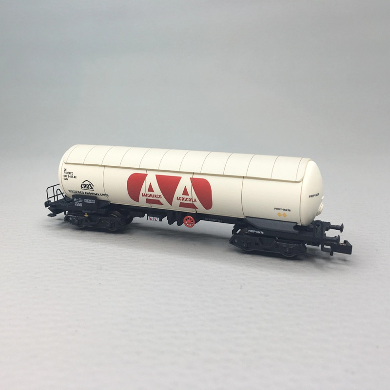 Wagon-citerne gaz PRR Amoniaco Anhidro blanc RENFE, Ep. IV-V - ARNOLD HN6722 - N 1/160