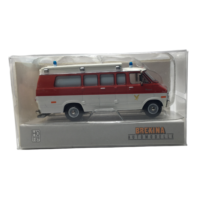 Dodge B 200, Ambulance, Falck DK, 1975 - BREKINA 18302 - HO 1/87