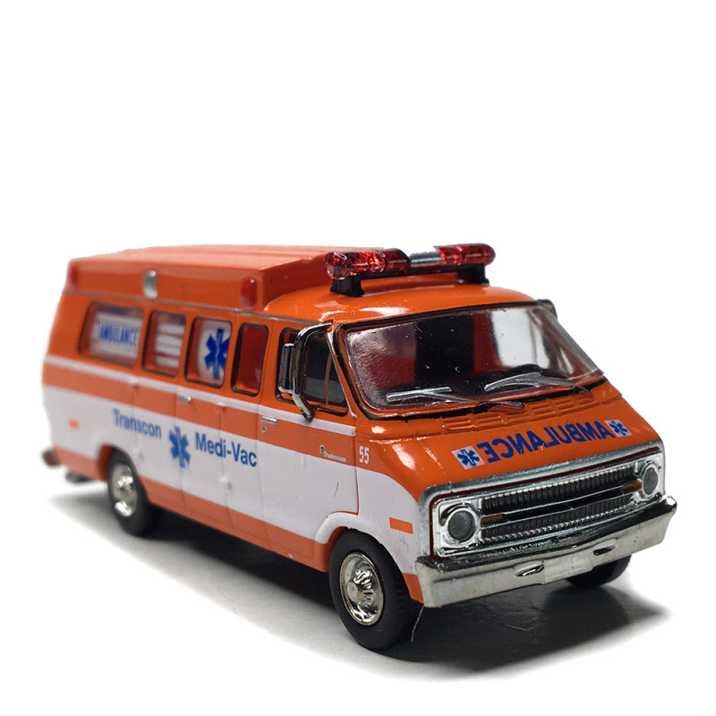 Dodge B 200, Ambulance, Transcon, 1975 - BREKINA 18305 - HO 1/87