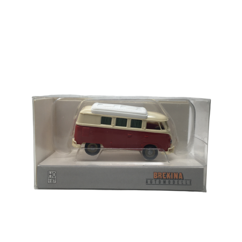 VW T1b camper, beige, rouge, 1960 - BREKINA 31636 - HO 1/87