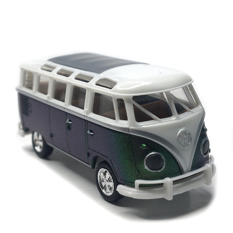 VW T1b samba, blanc, vert, 1960 - BREKINA 31858 - HO 1/87