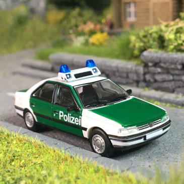 Peugeot 405, berline GRI phase 1, police de la Sarre, 1987 - PCX 871684 - HO 1/87