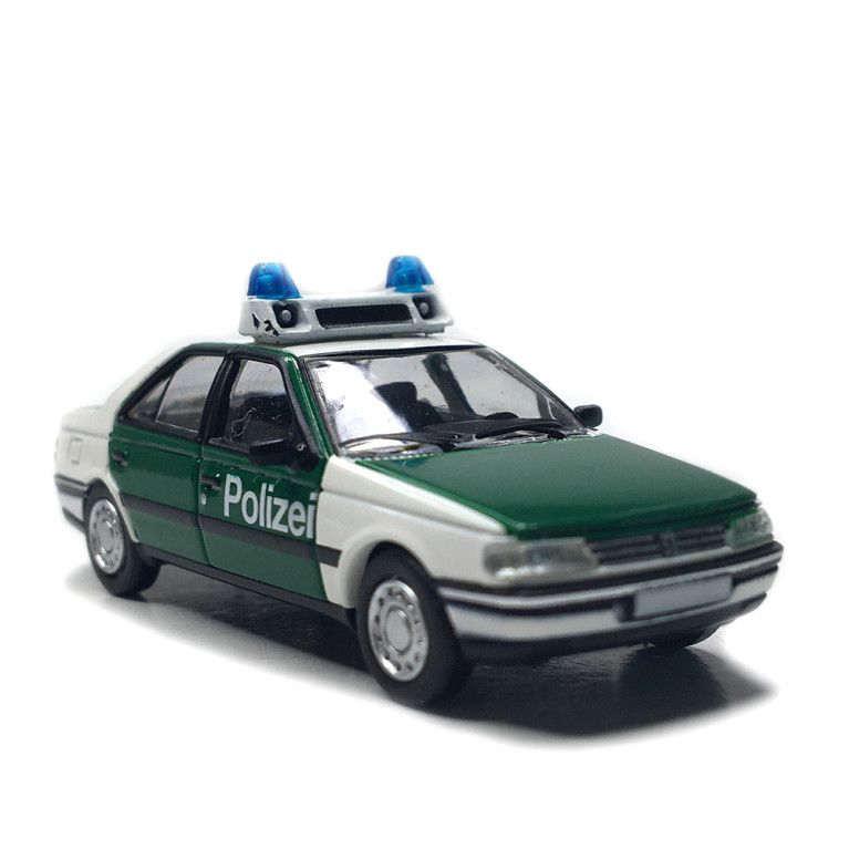 Peugeot 405, berline GRI phase 1, police de la Sarre, 1987 - PCX 871684 - HO 1/87