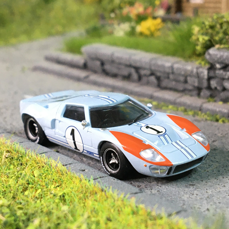 Coffret de 3 Ford GT40, arrivées aux 3 premières places, Le Mans 1966, exclusif - SAI 5515 - HO 1/87