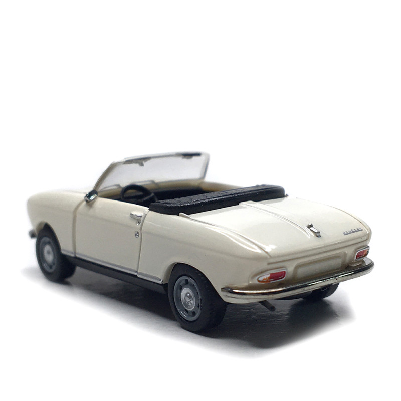 Peugeot 204, cabriolet, blanc, 1966 - SAI 6650 - HO 1/87