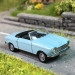 Peugeot 204, cabriolet, bleu, 1966 - SAI 6651 - HO 1/87