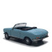 Peugeot 204, cabriolet, bleu, 1966 - SAI 6651 - HO 1/87