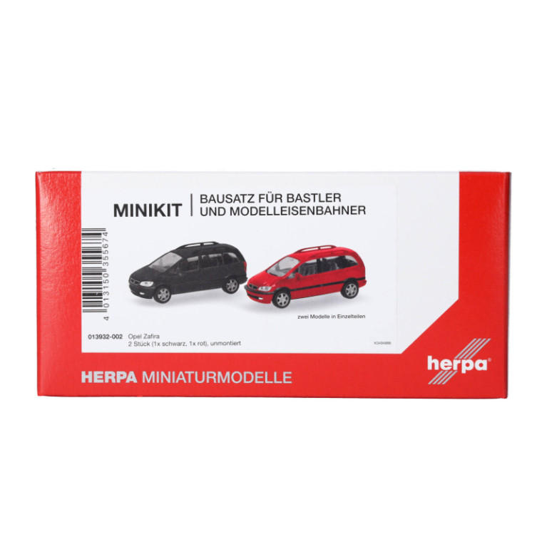 Minikit, Opel Zafira, noir, rouge, 2 pièces - HERPA 013932-002 - HO 1/87