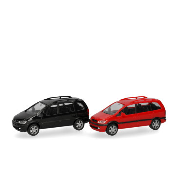Minikit, Opel Zafira, noir, rouge, 2 pièces - HERPA 013932-002 - HO 1/87