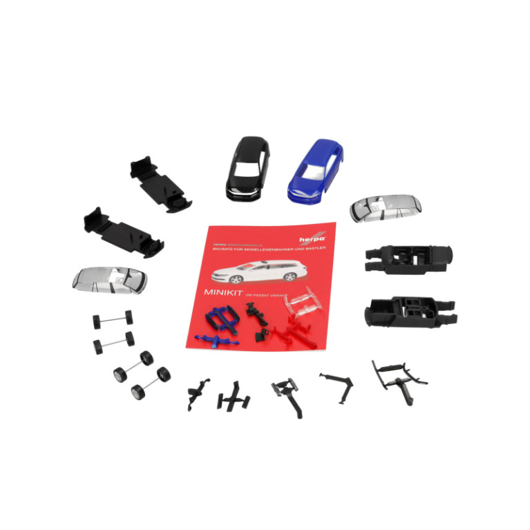 Minikit, Volkswagen Passat Variant, noir, bleu, 2 pièces - HERPA 013772-003 - HO 1/87