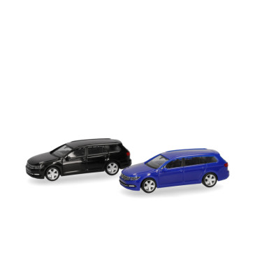 Minikit, Volkswagen Passat Variant, noir, bleu, 2 pièces - HERPA 013772-003 - HO 1/87