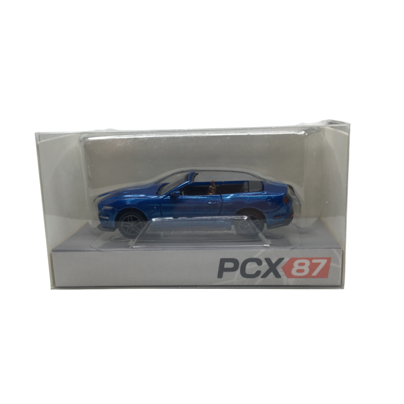 Ford Mustang VI, cabriolet, bleu métallisé, 2020 - PCX 870564 - HO 1/87