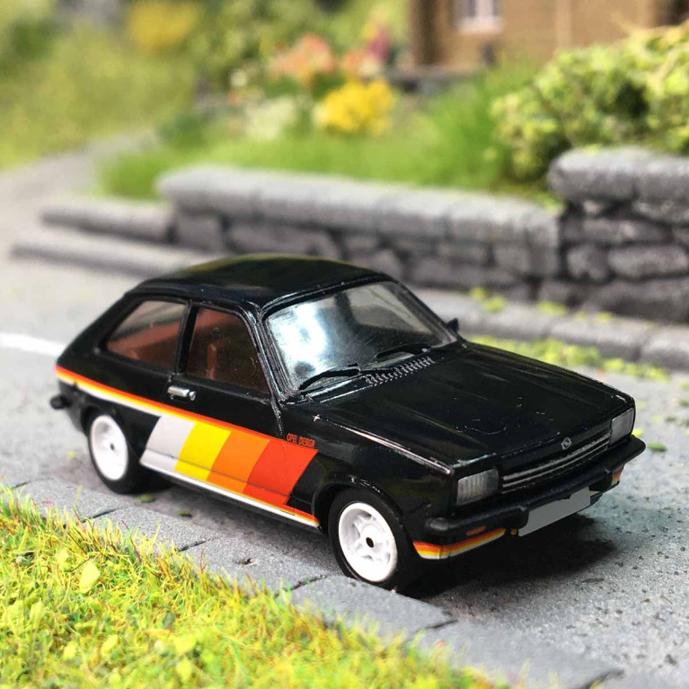 Opel Kadett C City SR, noir, décor, 1975 - PCX 871256 - HO 1/87