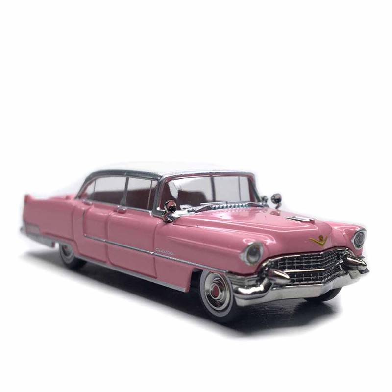 Cadillac Fleetwood, rose, blanc, 1955 - BREKINA 18350 - HO 1/87