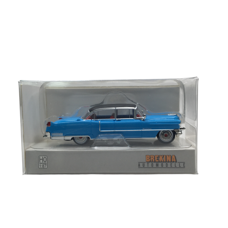 Cadillac Fleetwood, bleu, noir, 1955 - BREKINA 18351 - HO 1/87