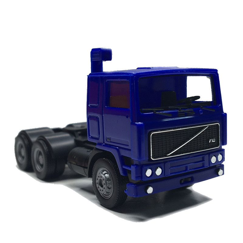Volvo F10, tracteur routier, toit plat, 3 essieux, bleu - HERPA 318082 - HO 1/87