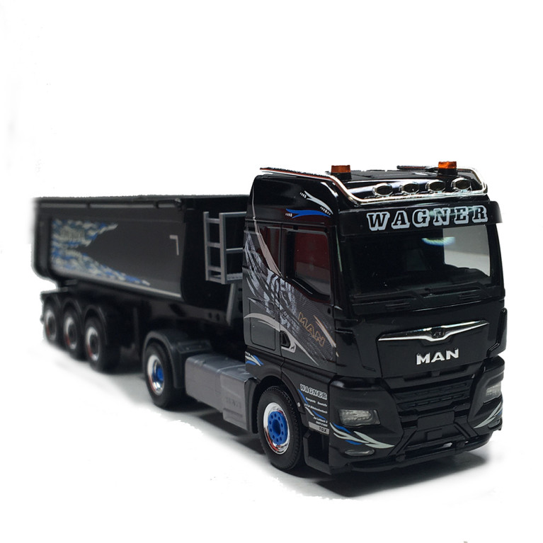 MAN TGX GM, semi-remorque benne, Wagner Mitteleschenbach, bavière - HERPA 319928 - HO 1/87