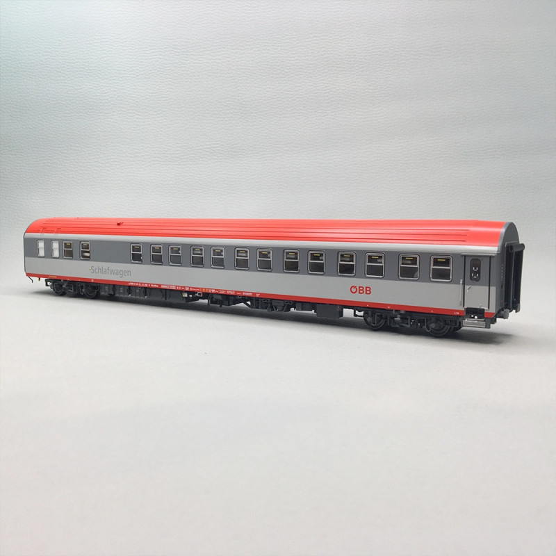 Voiture-lits AB32s WLABmz bi-gris toit rouge ÖBB 459-0, Ep. VI - LS MODELS 47085 - HO 1/87