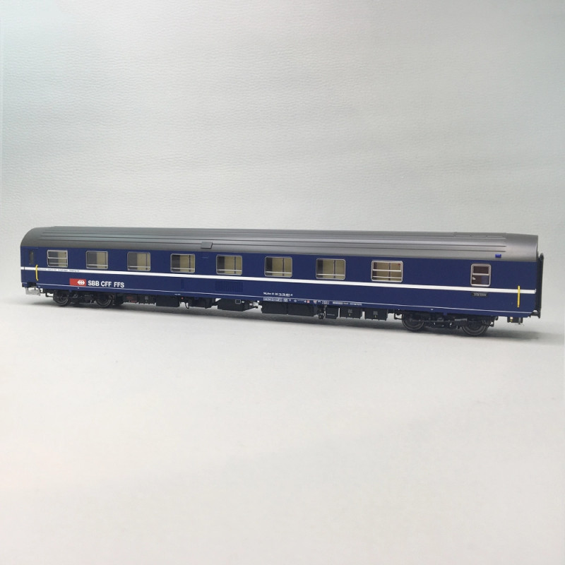 Voiture-lits T2S WLAm bleue toit gris CFF SBB, Ep. IV-V - LS MODELS 47253 - HO 1/87
