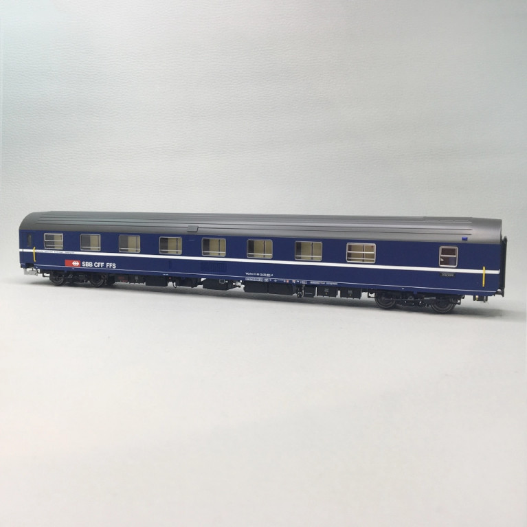 Voiture-lits T2S WLAm bleue toit gris CFF SBB, Ep. IV-V - LS MODELS 47253 - HO 1/87