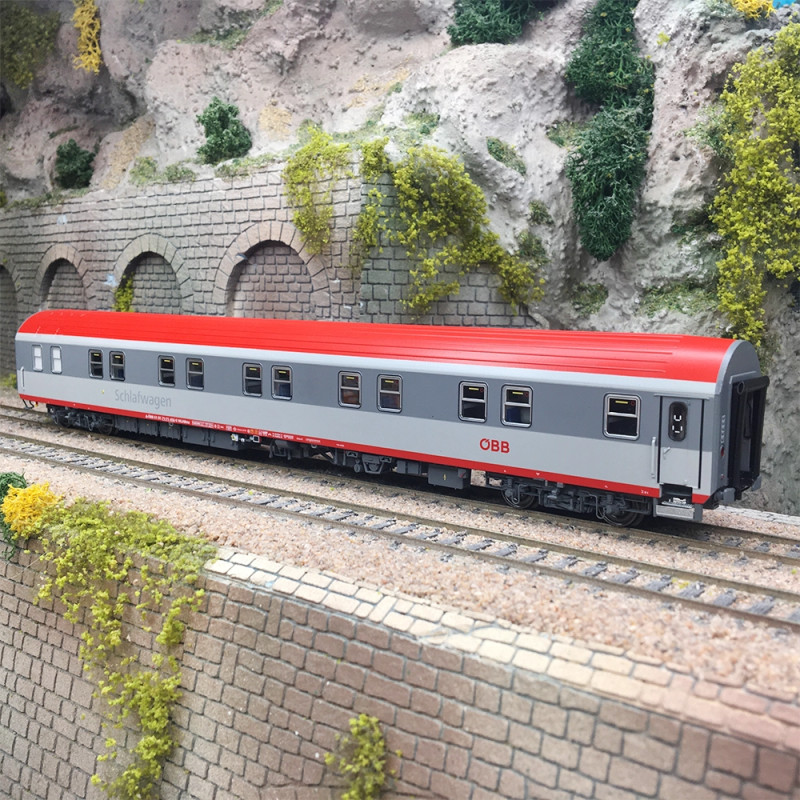 Voiture-lits Wlab33s WLABmz 457-8 livrée Upgrade ÖBB, Ep. VI - LS MODELS 47083 - HO 1/87