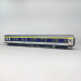 Voiture-lits WLABmz 71-71 gris clair/bleu ligne jaune, ÖBB, Ep. V - LS MODELS 47080 - HO 1/87