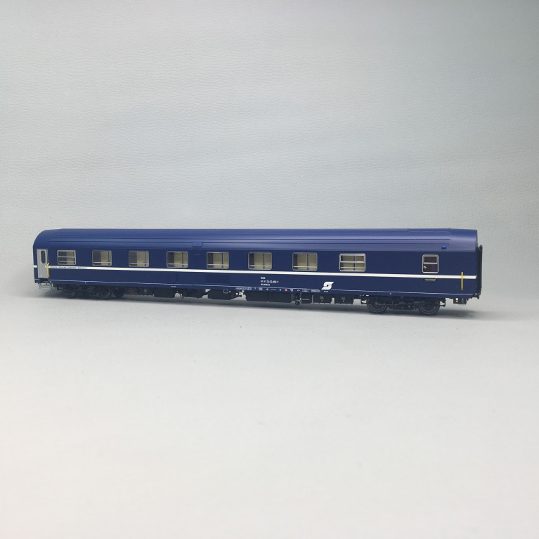 Voiture-lits WLABmz T2S bleue logo ÖBB 463-2, Ep. IV-V - LS MODELS 47070 - HO 1/87