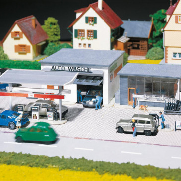 Station-service avec lavage auto - Faller 191843 - HO 1/87