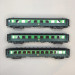 Coffret 3 voitures I2 A2B6 + C11 vert clair/foncé toit noir, SNCB, Ep. IIIa - LS MODELS 42107 - HO 1/87
