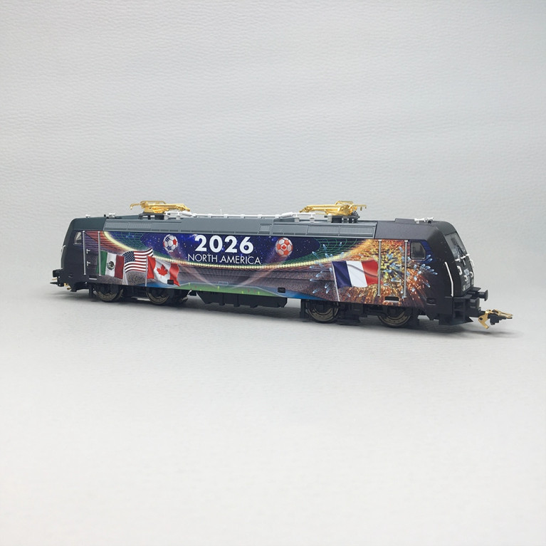Locomotive électrique BR 185.2, spéciale Coupe du monde Football 2026, drapeau France, Ep. VI - MARKLIN 36269 - HO 1/87