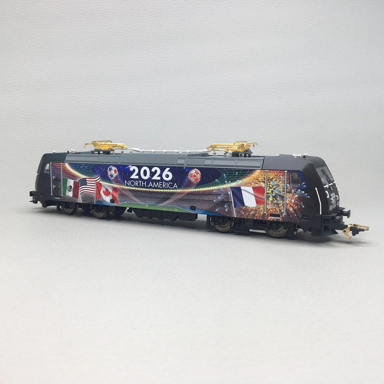 Locomotive électrique BR 185.2, spéciale Coupe du monde Football 2026, drapeau France, Ep. VI - MARKLIN 36269 - HO 1/87
