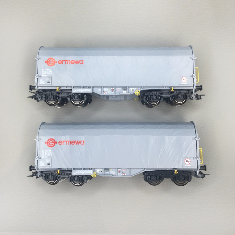 Coffret de 2 wagons à bâche coulissante Shimmns "Ermewa", Ep. VI - MARKLIN 47230 - HO 1/87