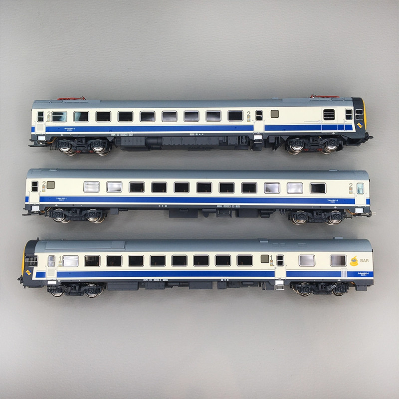 Automotrice électrique 444-011-1, bleu et blanche, Intercity, RENFE, Ep. V - ELECTROTREN HE2022 - HO 1/87