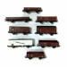 Coffret 8 wagons marchandises DRG  époque II-HO-1/87-ROCO 44003