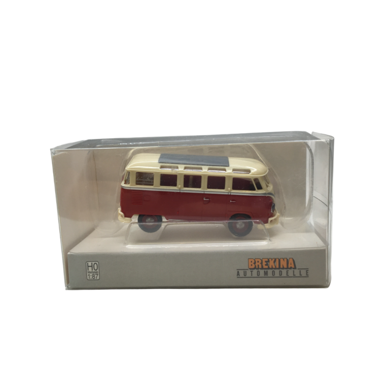 Volkswagen T1B Samba, beige, rouge, 1960 - BREKINA 31860 - HO 1/87