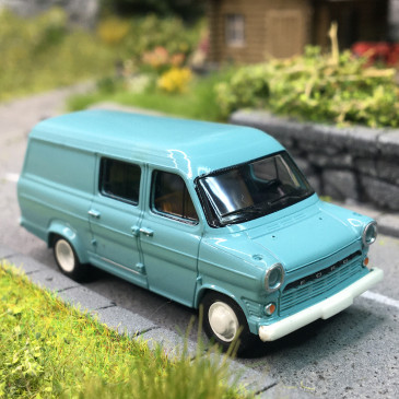 Ford transit Mk1, bleu turquoise, 1970 - BREKINA 34171 - HO 1/87