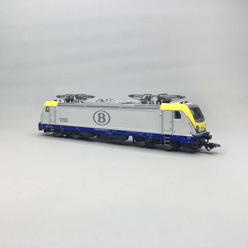 Locomotive électrique série 17, gris clair, N°1703, SNCB, Ep. VI - MARKLIN 36646 - HO 1/87