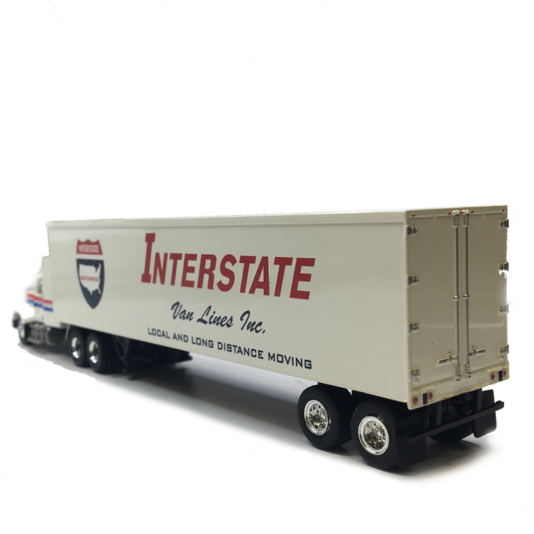 Chevrolet bison, semi remorque tôlé, Interstate moving, 1980 - BREKINA 85787 - HO 1/87