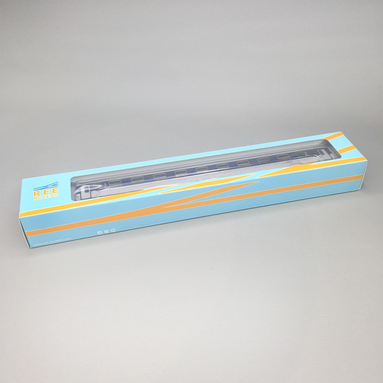 Voiture Corail VU couchettes A9c9x, bleu TEN et blanc, logo casquette, SNCF, Ep. V-VI - REE JM-042 - HO 1/87