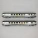 Set de 2 voitures Ambulance So, vert garrigue et gris béton, logo encadré, SNCF, Ep. IV-V - REE JM-047 - HO 1/87