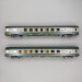 Coffret de 2 voitures Ambulance So, vert garrigue et gris béton, logo nouille, SNCF, Ep. IV-V - REE JM-049 - HO 1/87