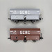 Coffret de 2 wagons coke MH45 "SCRC", chargement de coke, SNCF, Ep. III - REE WB-960 - HO 1/87